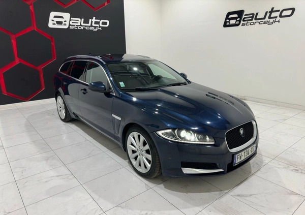 Jaguar XF cena 35700 przebieg: 206042, rok produkcji 2013 z Drezdenko małe 407